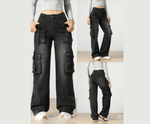 cargo gris 4 bolsillos
